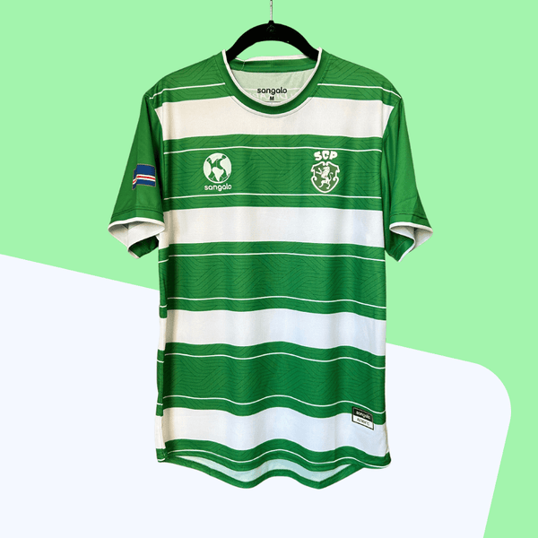 Sporting Clube da Praia of Cape Verde official home football kit designed and produced by Sangalo